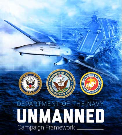 WASHINGTON (March 16, 2021) The Unmanned Campaign Plan represents the Navy and Marine Corps' strategy for making unmanned systems a trusted and integral part of warfighting. (U.S. Navy graphic)